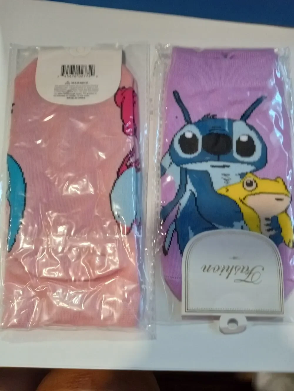 2 pairs of STITCH Low Cut Character Socks Kids Sz M Medium 0419